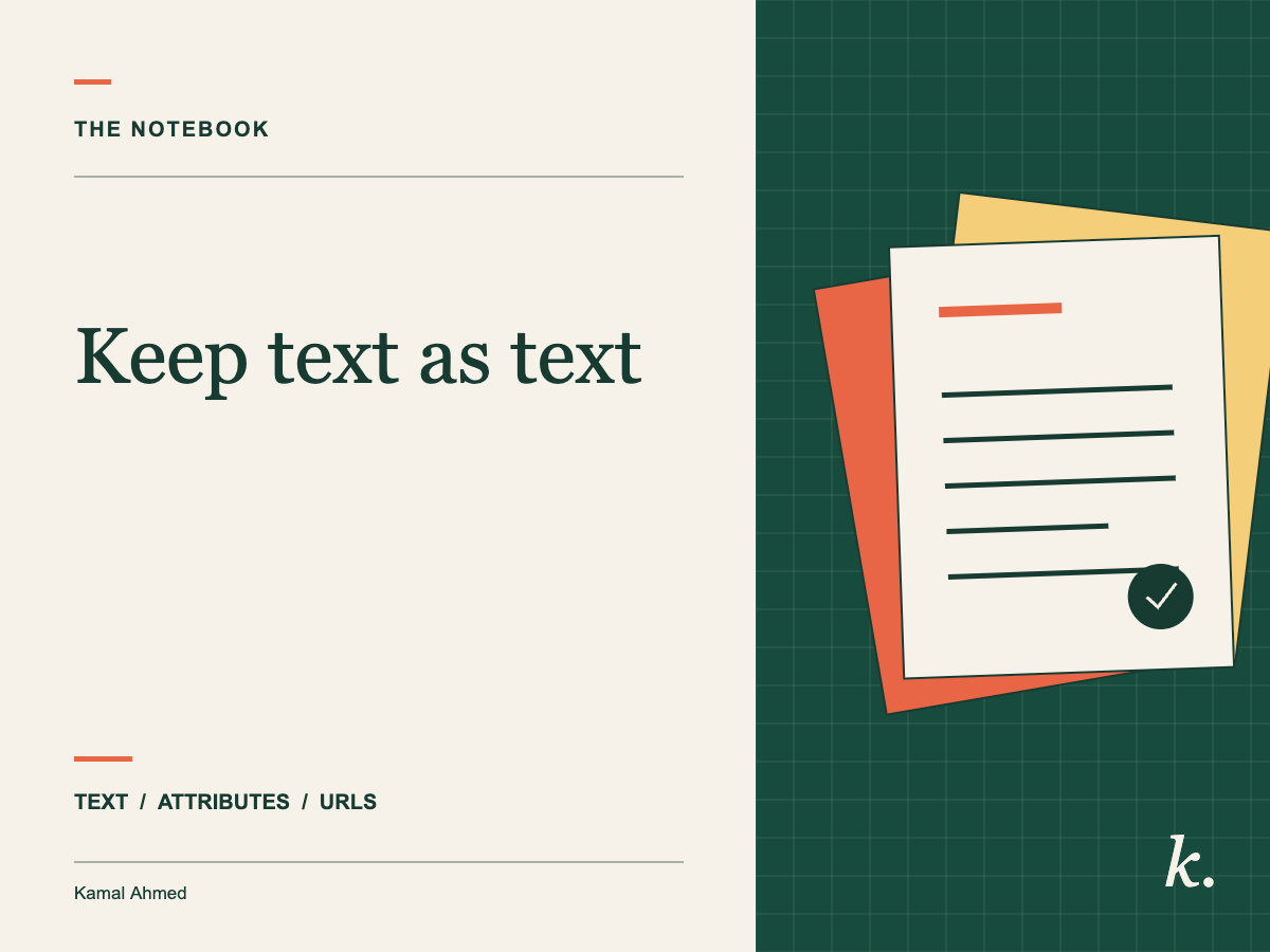 Keep text as text