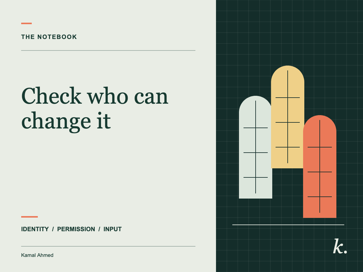 Check who can change it