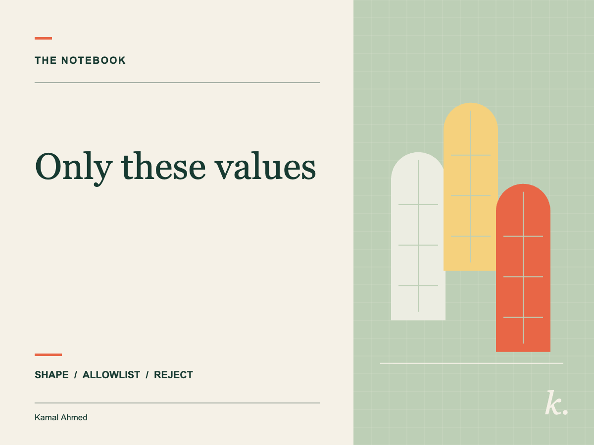 Only these values